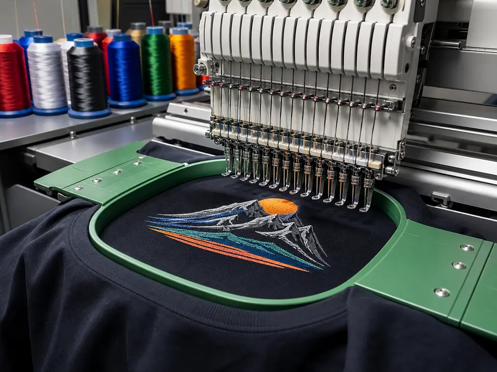 Embroidery production process