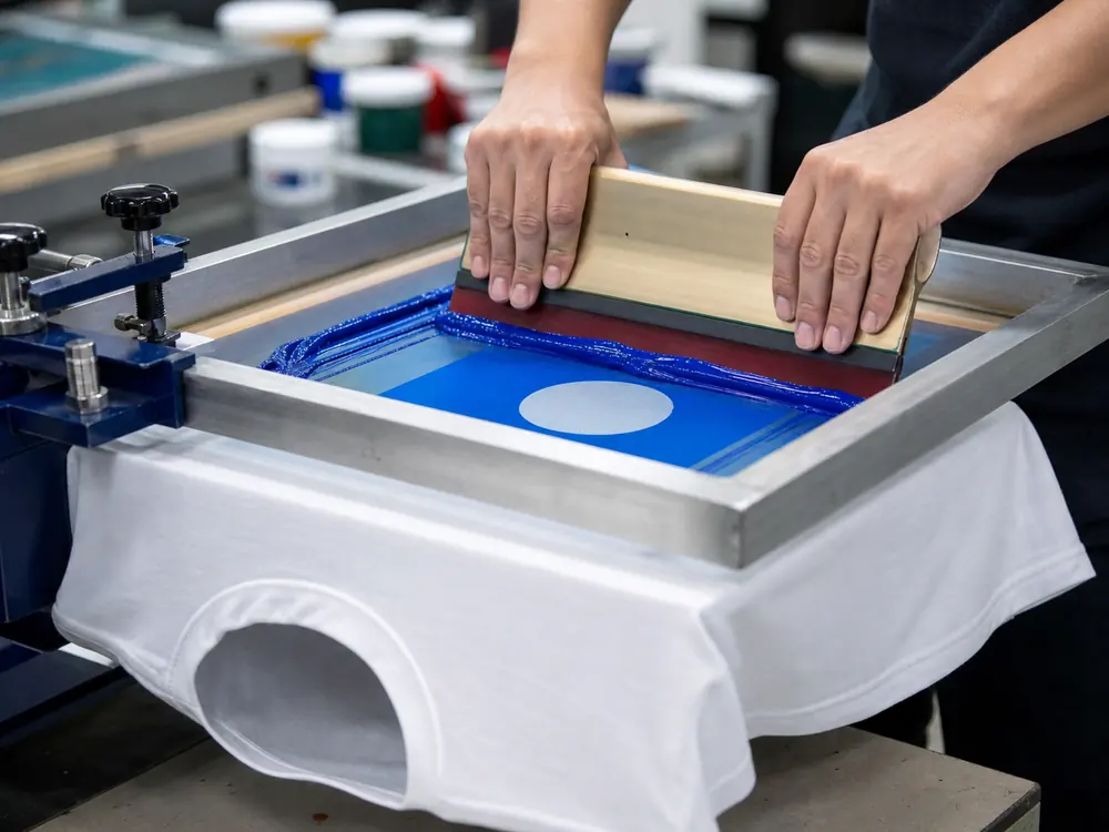 Screen printing apparel production
