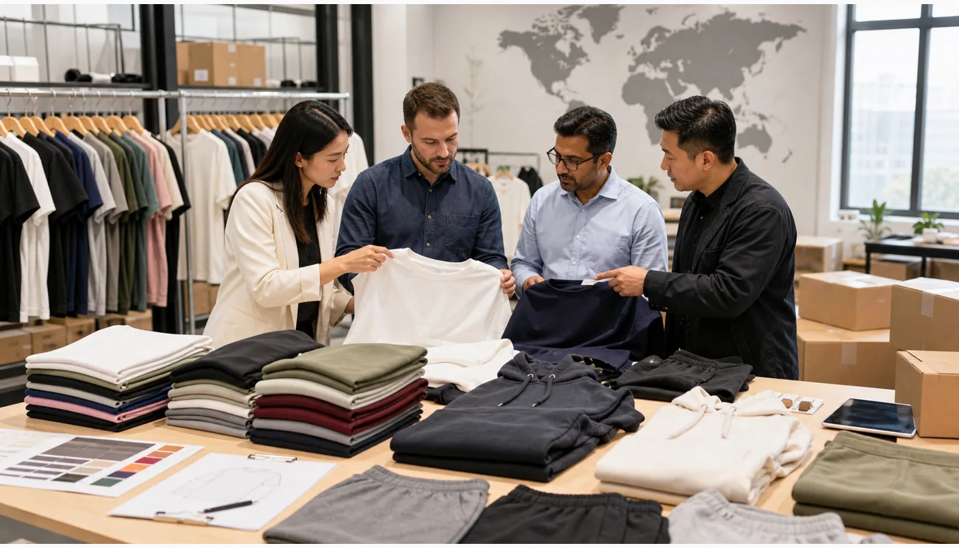 Custom Apparel Manufacturer for England Buyers OEM apparel sourcing and sample review